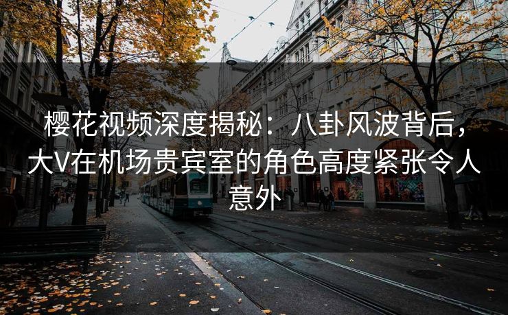 樱花视频深度揭秘：八卦风波背后，大V在机场贵宾室的角色高度紧张令人意外